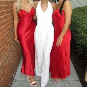 Revolve Amanda Uprichard Isadore Jumpsuit White